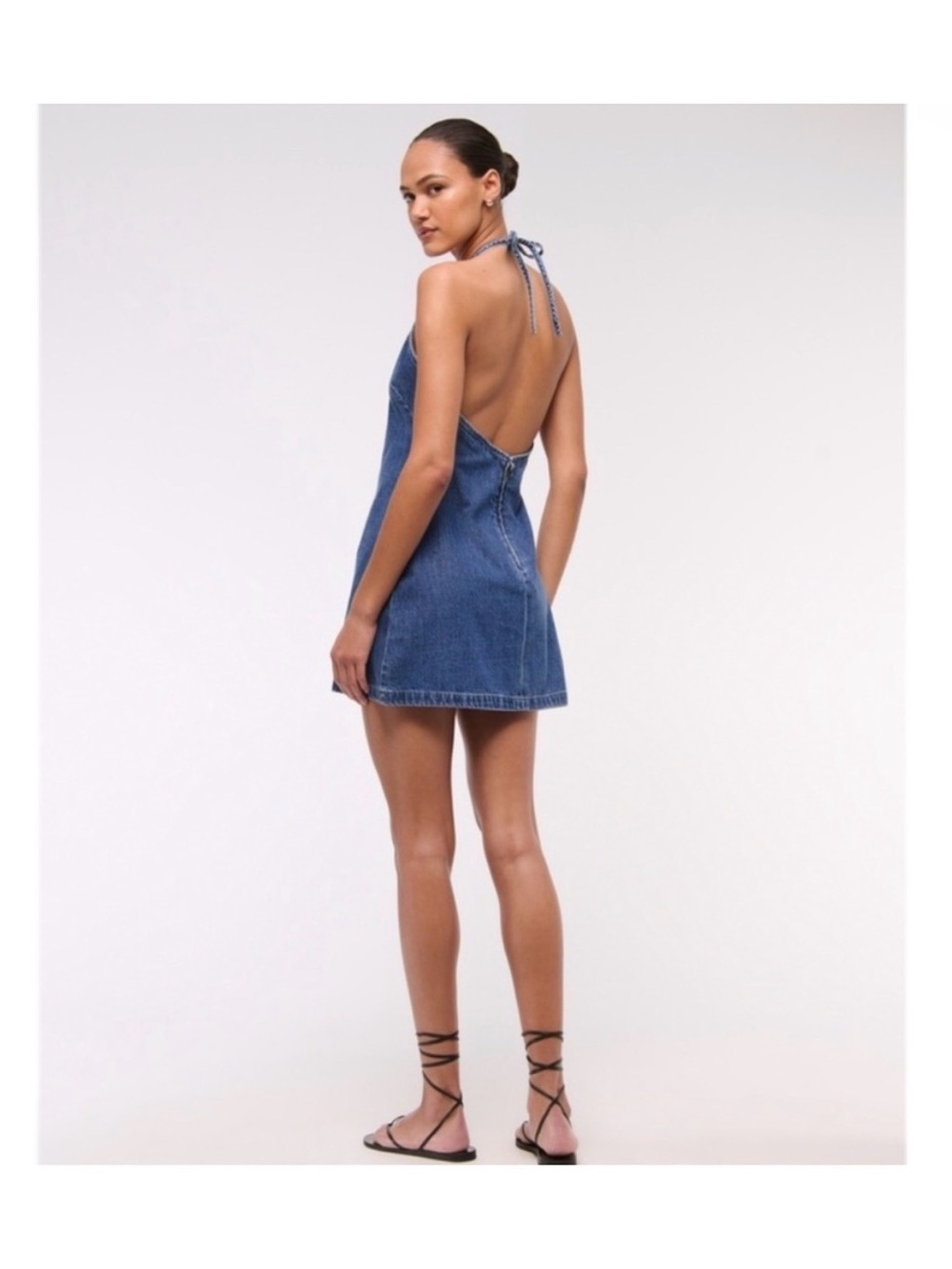 A & F Denim Halter Mini Dress Size XS NWT